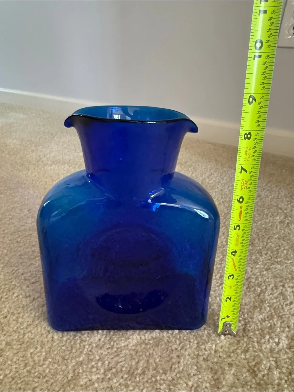 Cobalt Blue Glass Decorative Vase - Home Accents